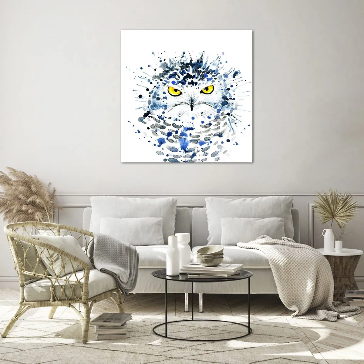 Quadro su vetro - Dritto negli occhi - 70x70 cm