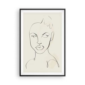 Poster in cornice nera - Profilo di sensualità - 61x91 cm