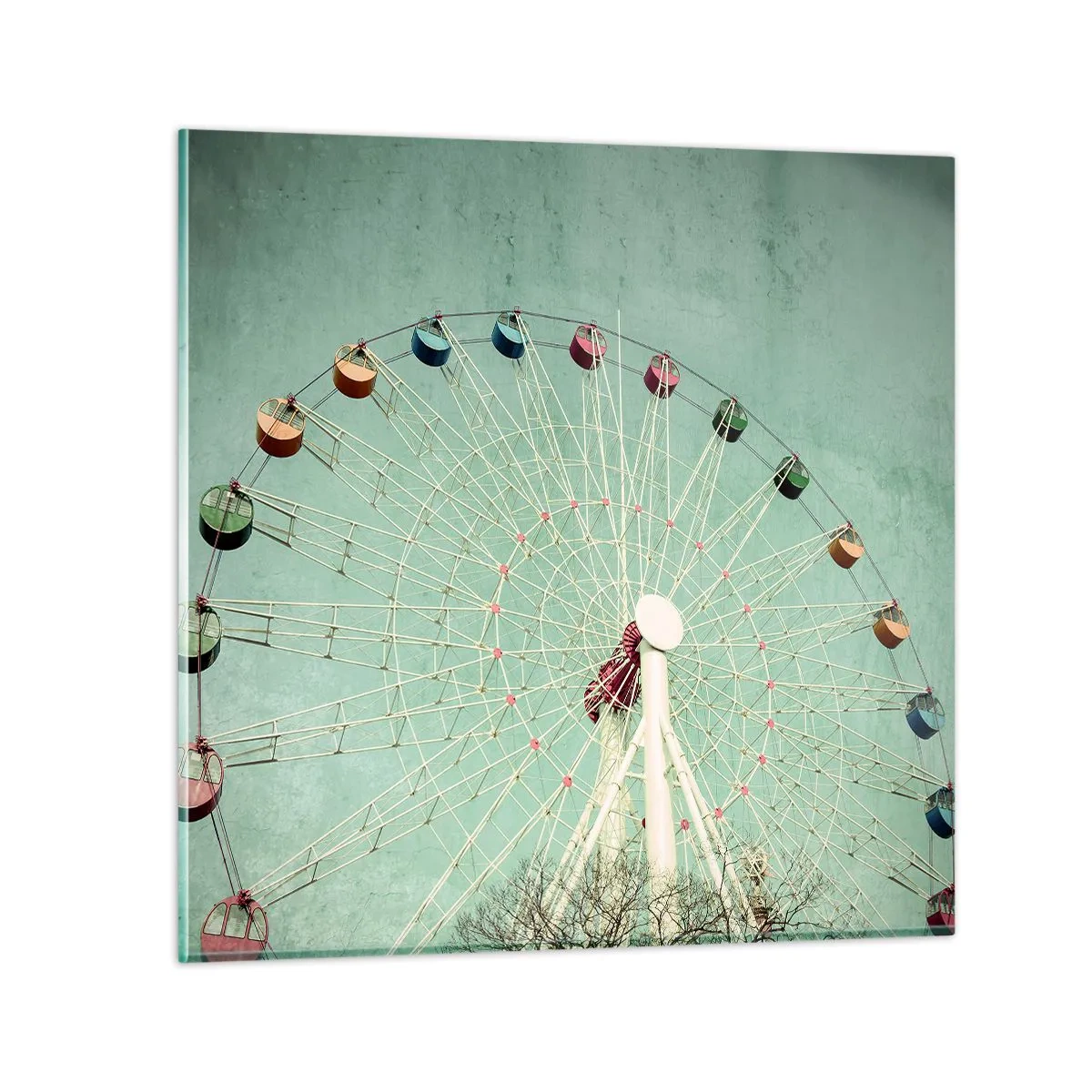 Quadro su vetro - Venite a divertirvi - 30x30 cm