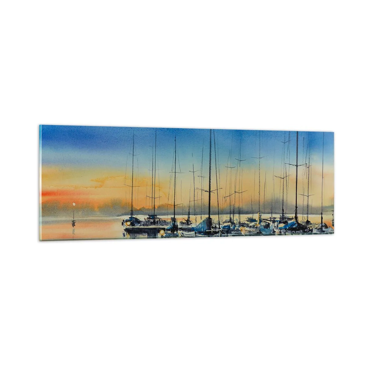 Quadro su vetro - La fine di una buona giornata - 90x30 cm