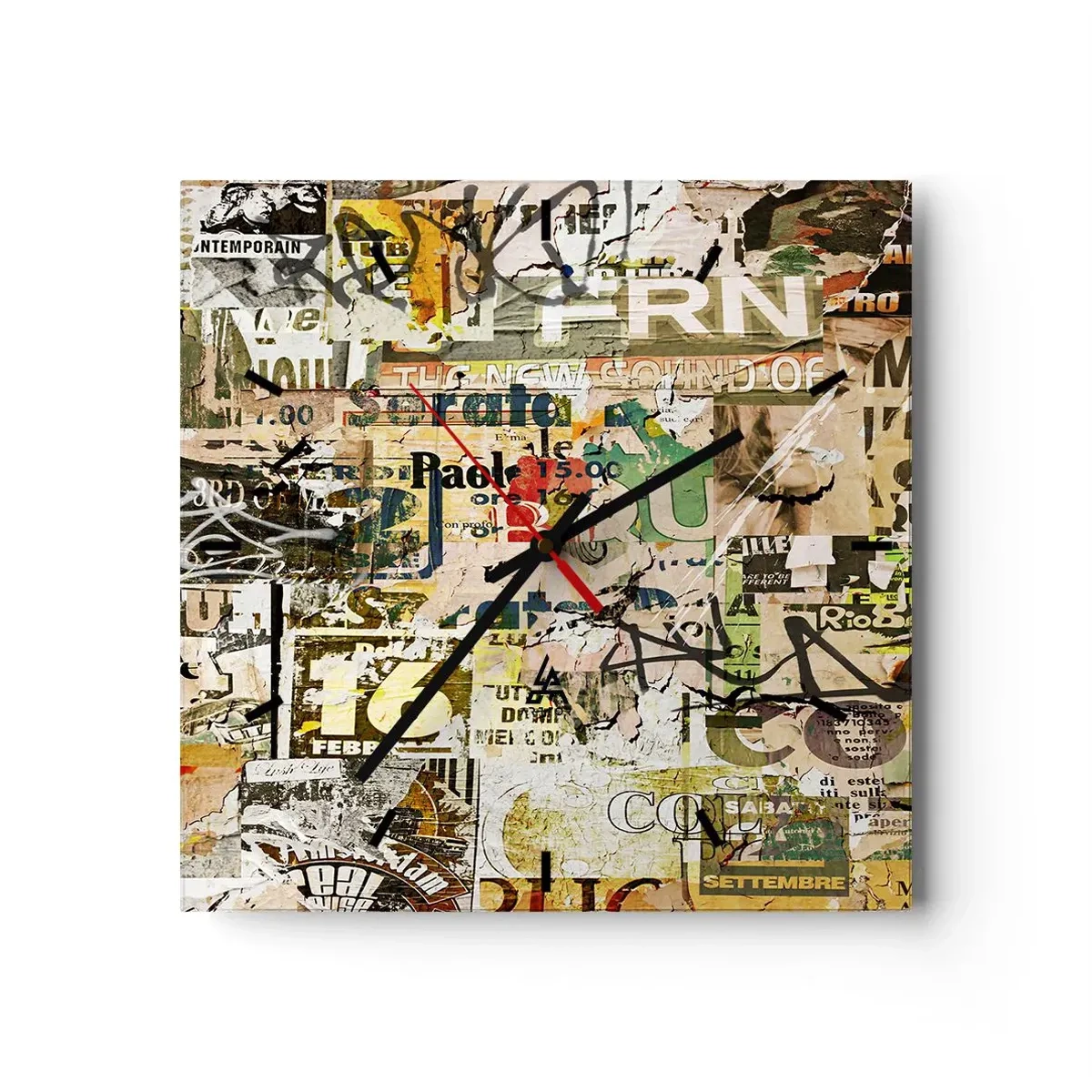 Orologio da parete - Orologio in Vetro - Qualcosa sta succedendo… - 40x40 cm