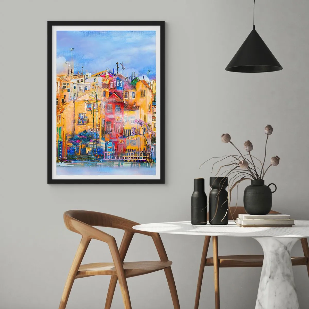 Poster in cornice nera - Siamo insieme - 50x70 cm