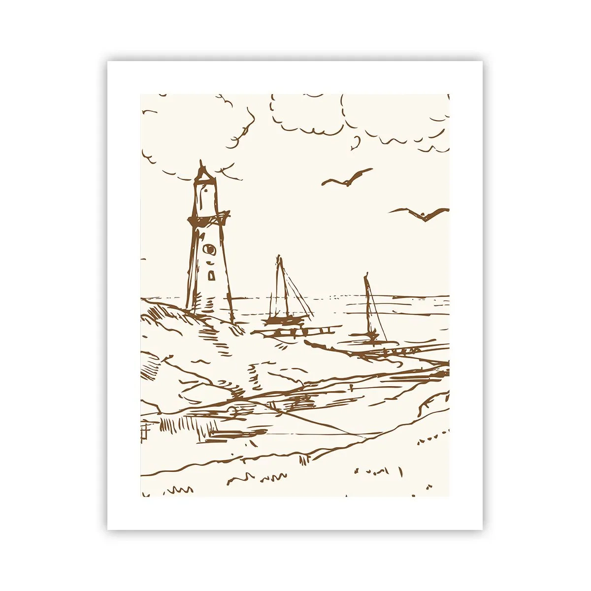 Poster - Schizzo dei ricordi d'estate - 40x50 cm