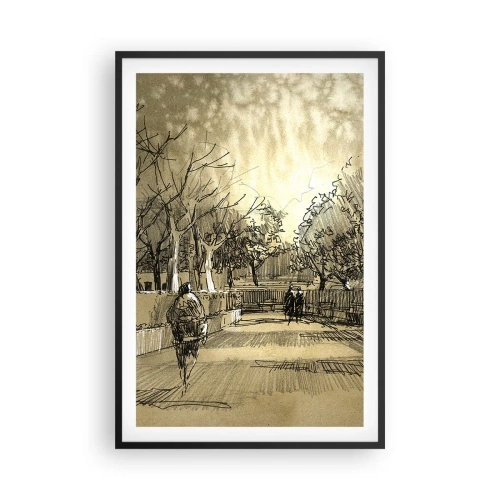Poster in cornice nera - Attimo fermato con la penna - 61x91 cm