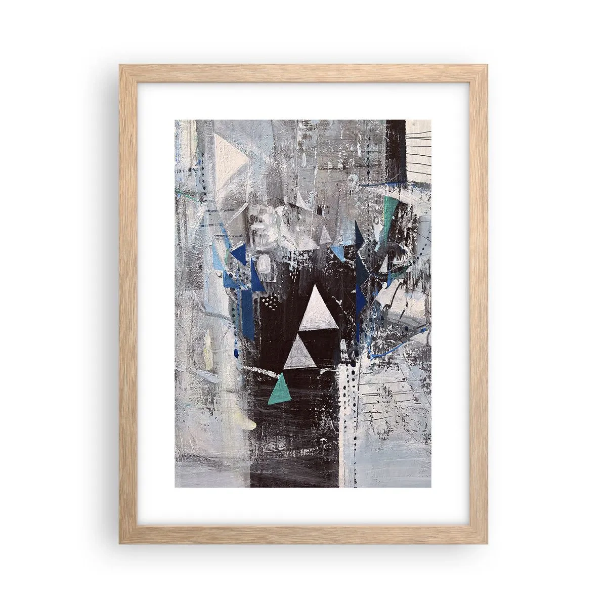 Poster in cornice rovere chiaro - L'ordine superiore dei triangoli - 30x40 cm