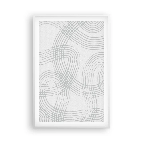 Poster in cornice bianca - Non vi è una via diritta - 61x91 cm