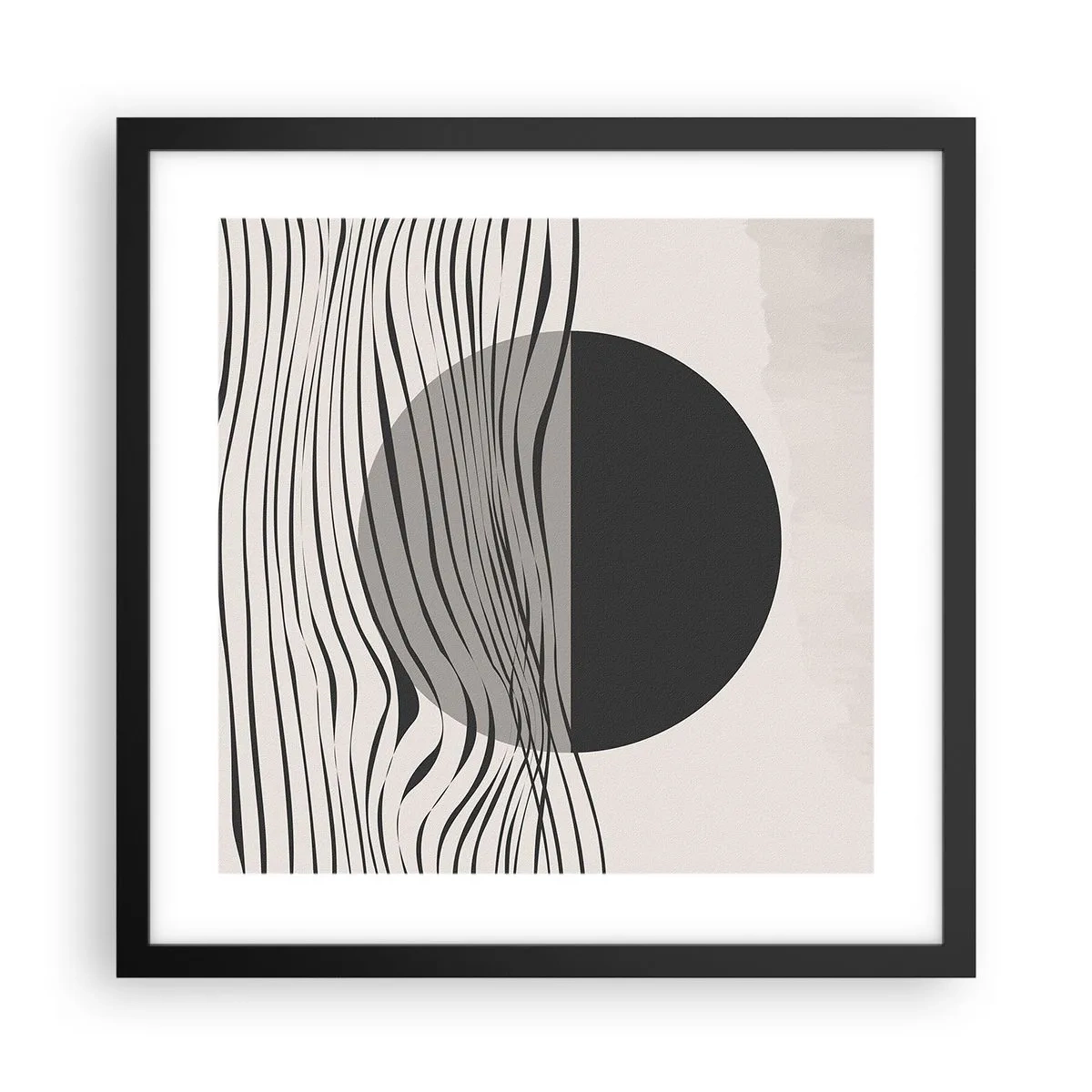 Poster in cornice nera - Composizione a metà - 40x40 cm