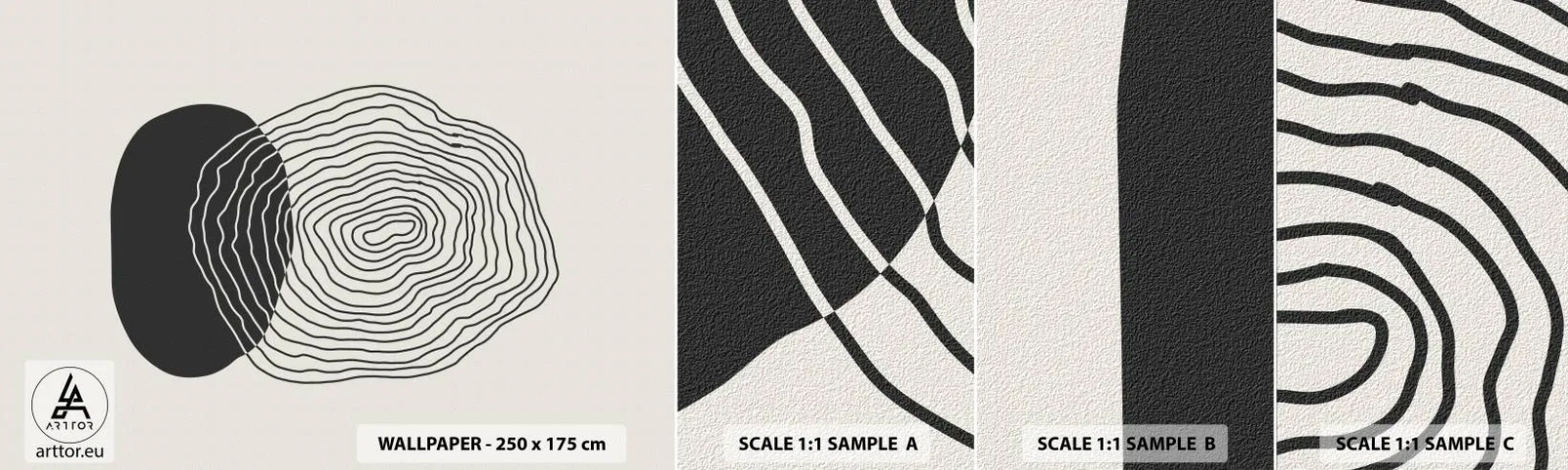 Campione Di Fotomurale Standard Eco - Durata e vibrazione - Astrazione, Pezzo, Grafica - 100x30 cm