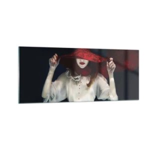 Quadro su vetro - Donnagatto - 100x40 cm