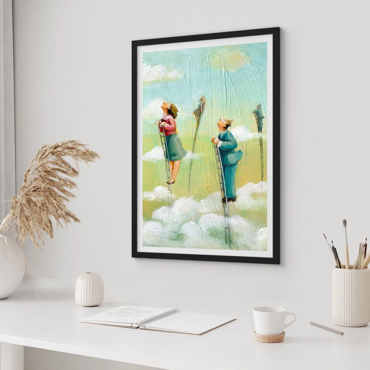 Poster in cornice nera - Seguendo i propri sogni - 40x50 cm