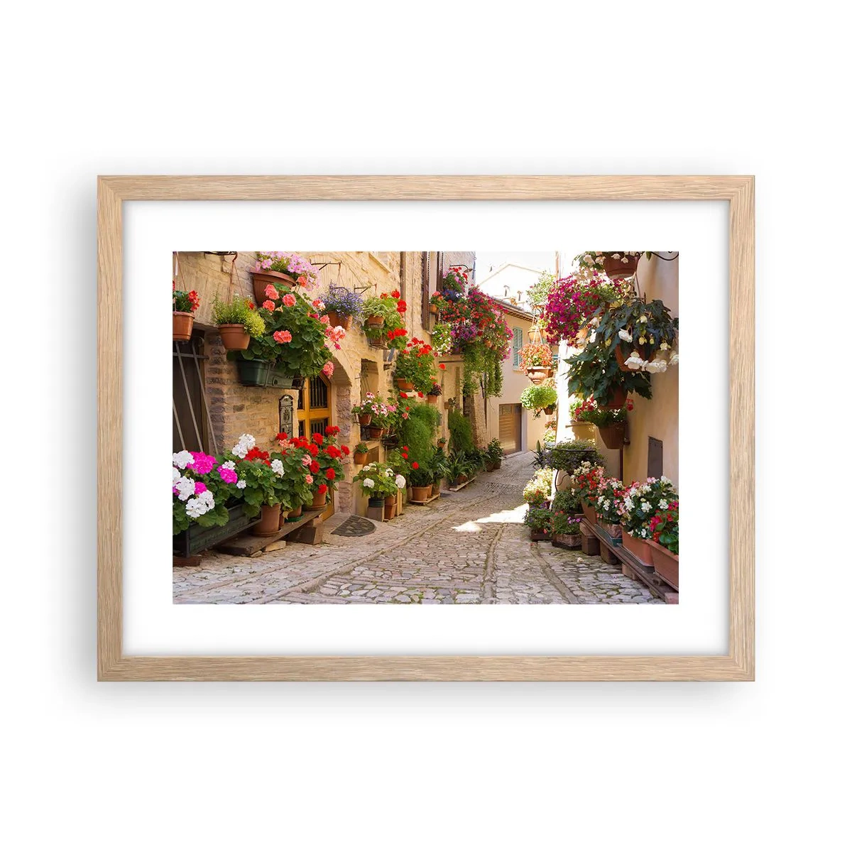 Poster in cornice rovere chiaro - Un'esplosione di fiori - 40x30 cm