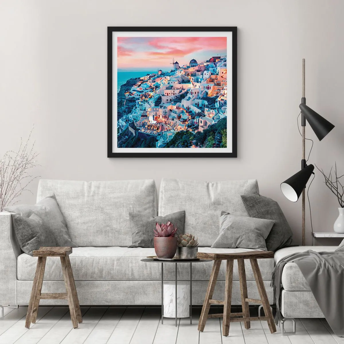 Poster in cornice nera - La tua grossa vacanza greca - 50x50 cm