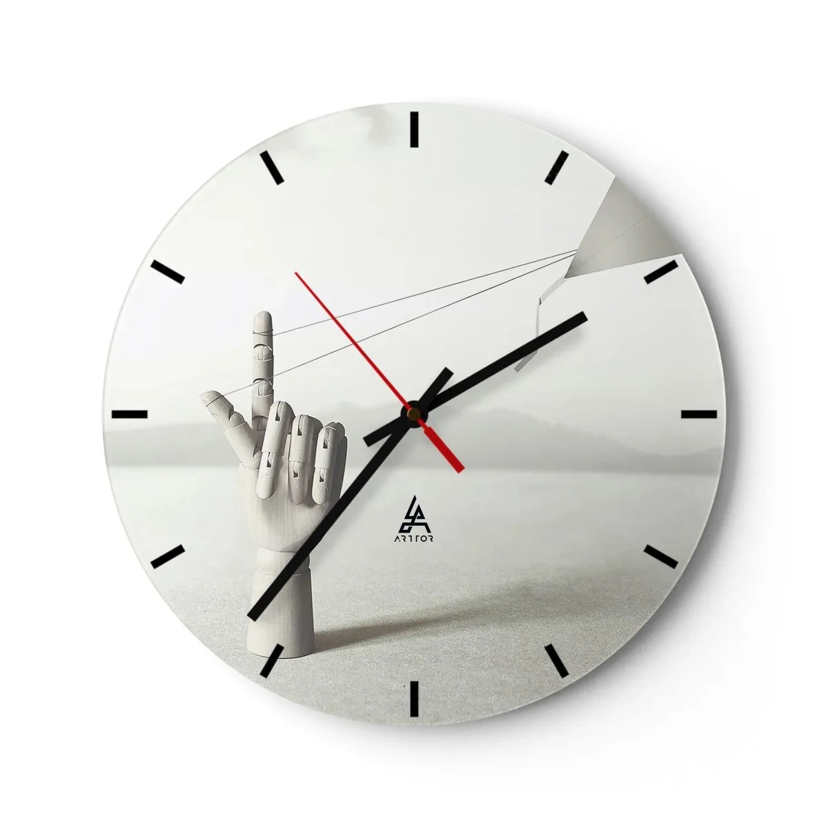 Orologio da parete - Orologio in Vetro - Prova di forza - 40x40 cm