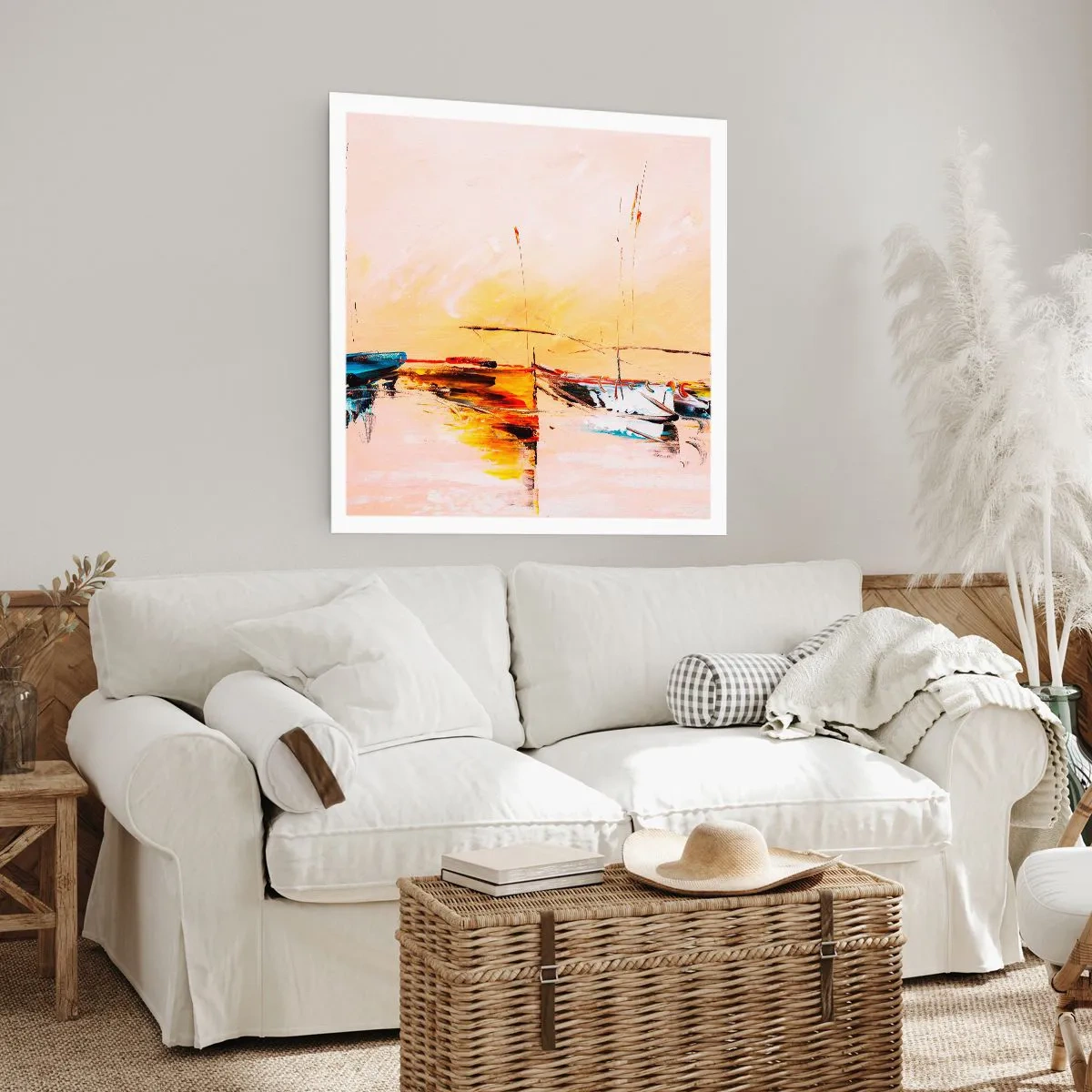Poster - La sera sul molo - 60x60 cm