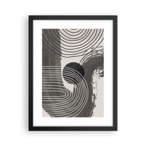 Poster in cornice nera - L'ovale vittorioso - 30x40 cm