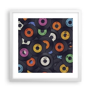 Poster in cornice bianca - I colori della classicità - 40x40 cm