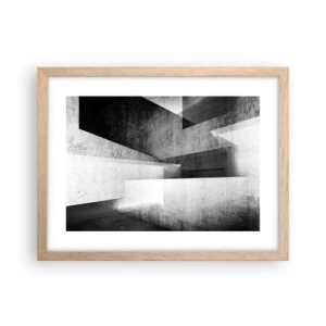 Poster in cornice rovere chiaro - La struttura dello spazio - 40x30 cm