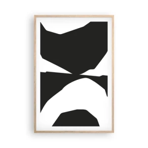 Poster in cornice rovere chiaro - Positivo - negativo - 61x91 cm