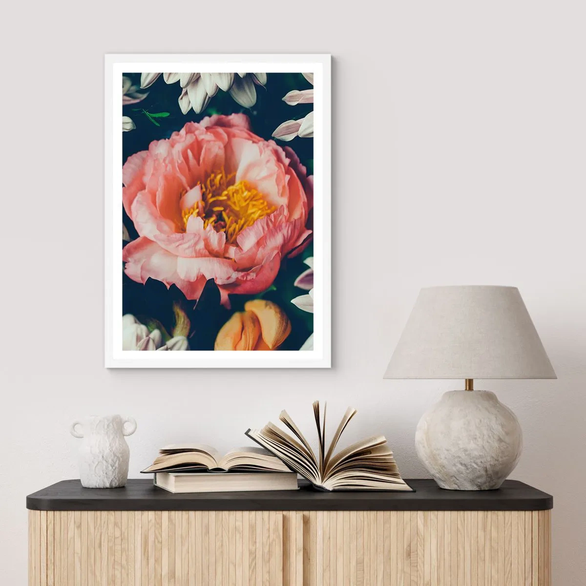 Poster in cornice bianca - Con fasto barocco - 30x40 cm