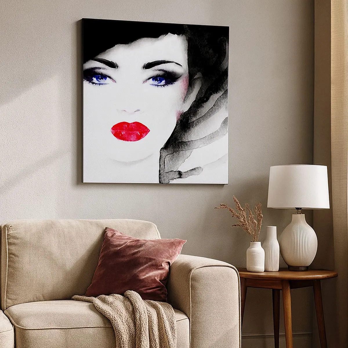 Quadro su tela - Stampe su Tela - Respinge e richiama - 30x30 cm