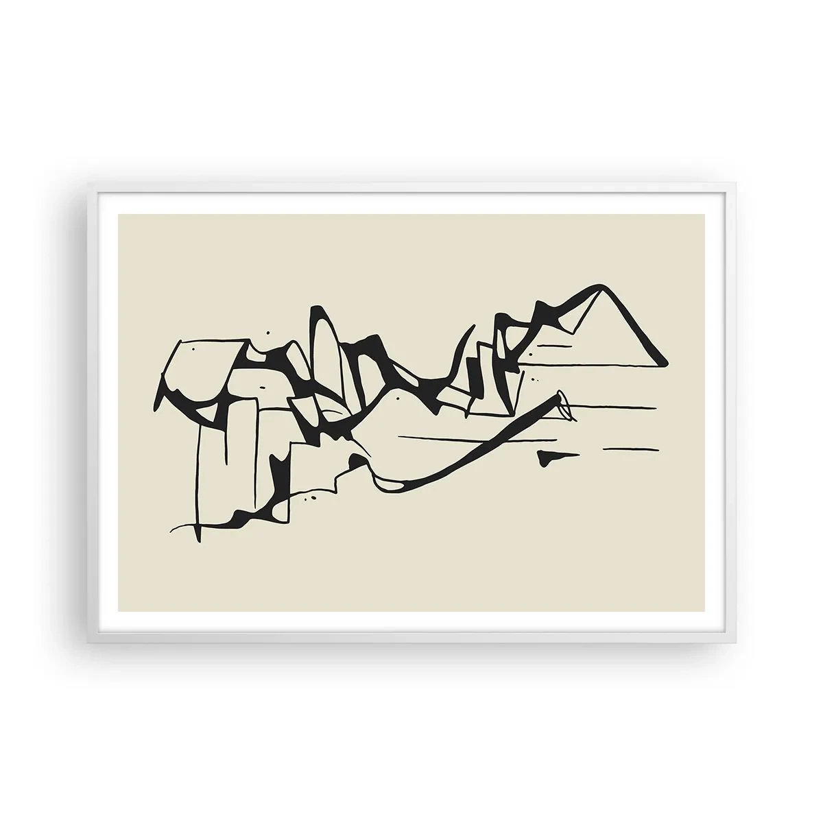 Poster in cornice bianca - Forse è un paesaggio - 100x70 cm