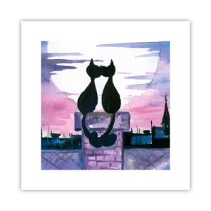 Poster - Appuntamento sotto la luna - 30x30 cm