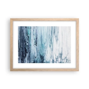 Poster in cornice rovere chiaro - Ghiaccio blu - 40x30 cm