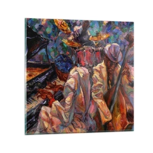 Quadro su vetro - In un unico ritmo - 40x40 cm