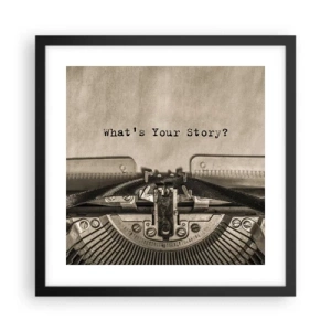 Poster in cornice nera - Rispondimi - 40x40 cm