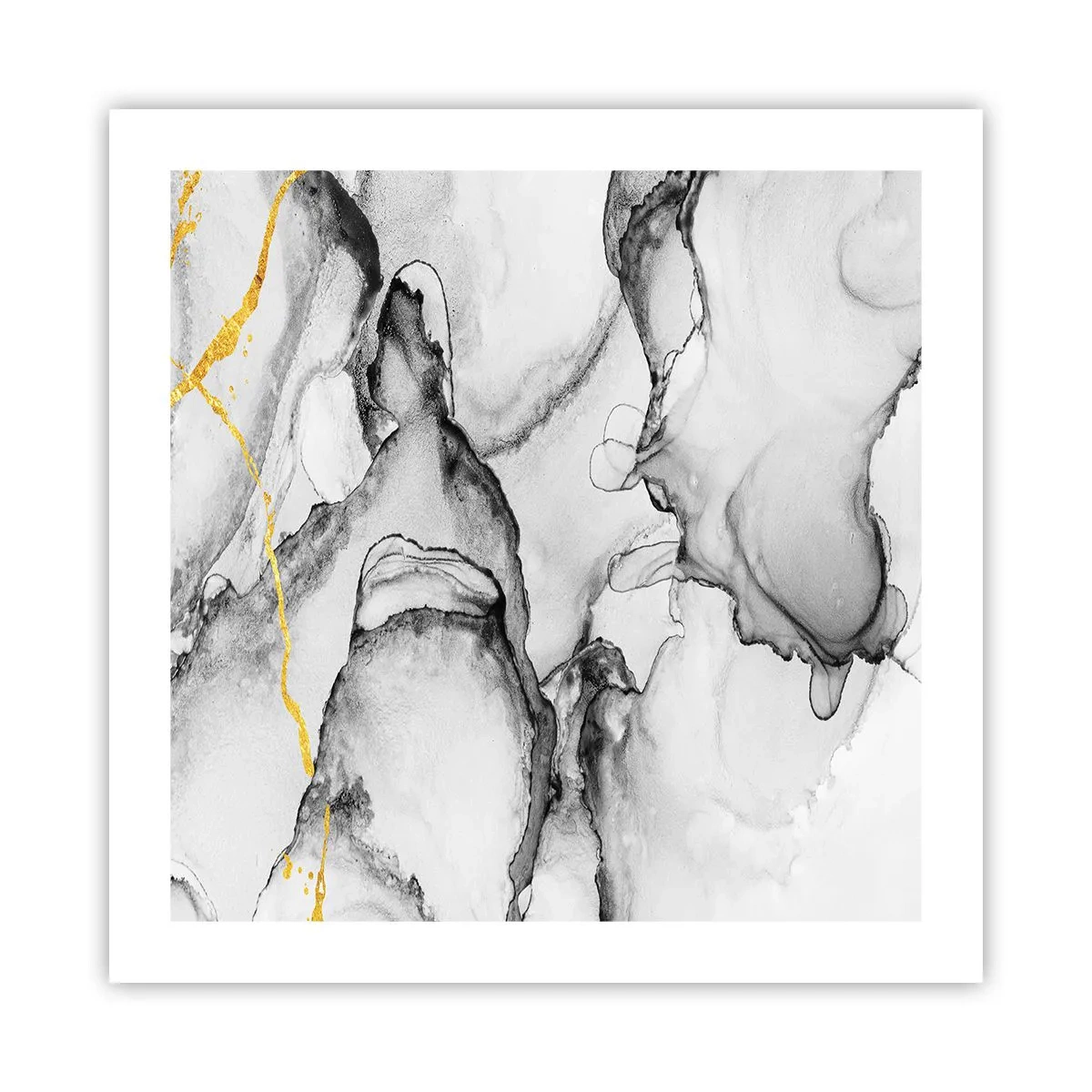 Poster - Composizione con motivo d'oro - 50x50 cm