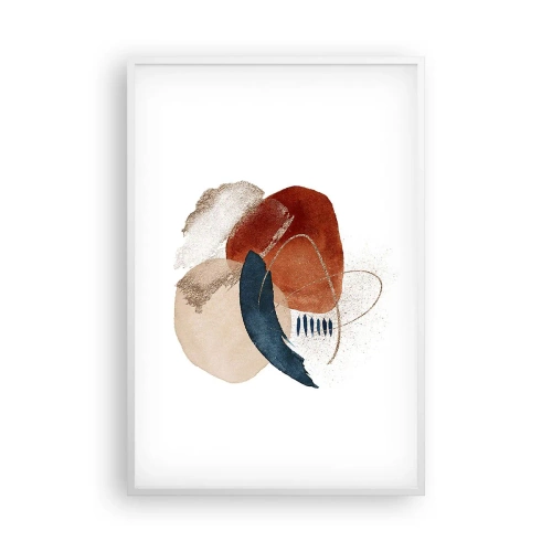 Poster in cornice bianca - Composizione ovale - 61x91 cm