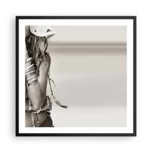 Poster in cornice nera - Come una ragazza - 60x60 cm