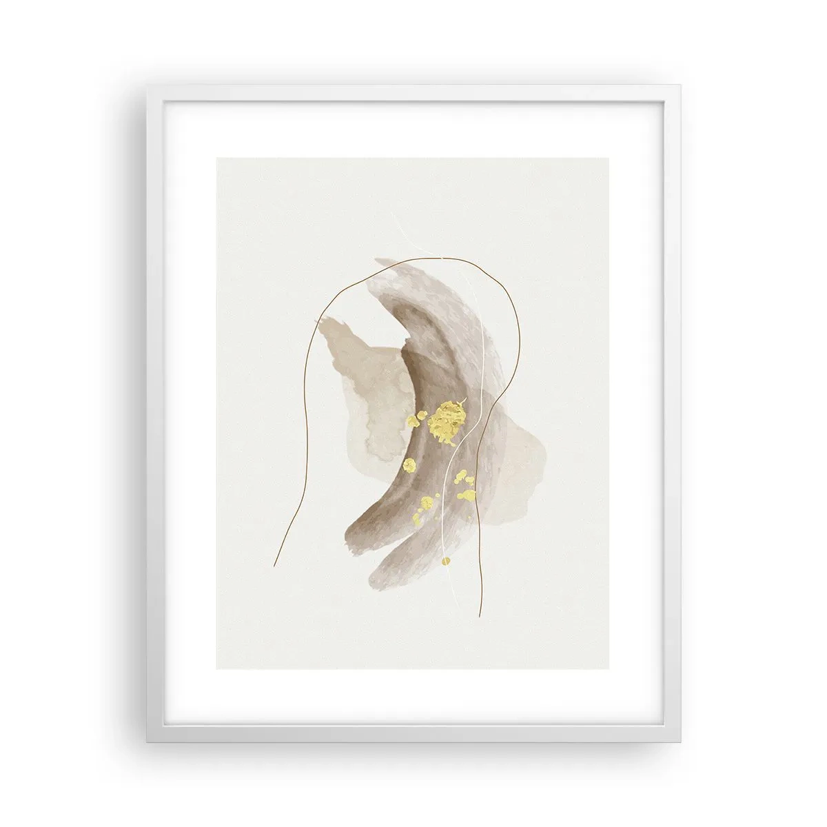 Poster in cornice bianca - Incontro nello spazio - 40x50 cm