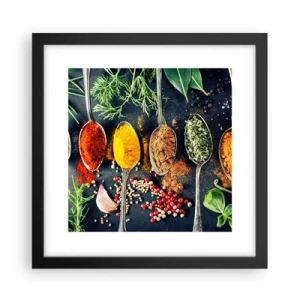 Poster in cornice nera - Magie gastronomiche - 30x30 cm