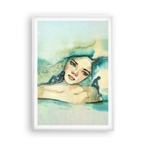 Poster in cornice bianca - Am I blue? - 70x100 cm