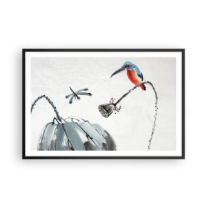 Poster in cornice nera - La vita del prato - 91x61 cm