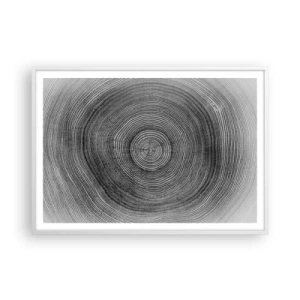 Poster in cornice bianca - I segni del tempo - 100x70 cm