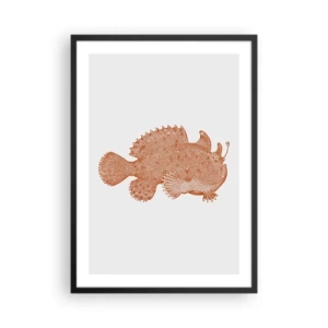 Poster in cornice nera - Illustrazione dettagliata di un pesce di profondità - 50x70cm - È davvero un pesce - Decorazione murale moderna per soggiorno e camera da letto ARTTOR