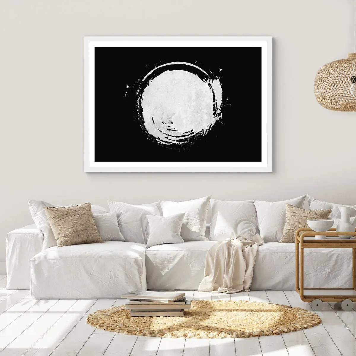 Poster in cornice bianca - Una buona soluzione - 100x70 cm