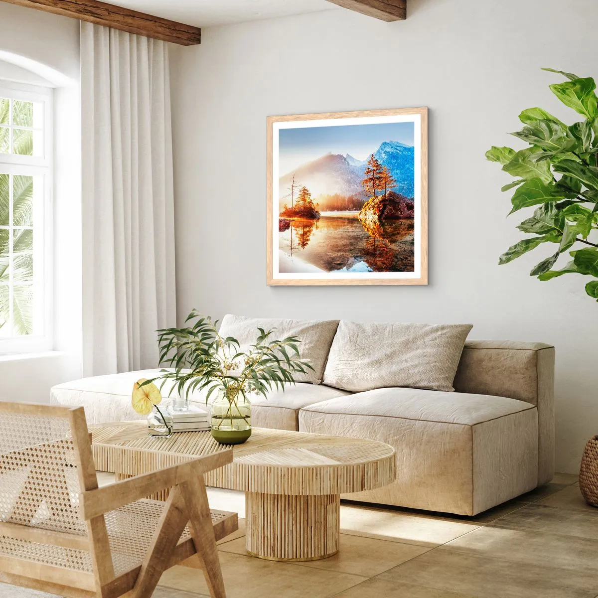 Poster in cornice rovere chiaro - La natura in una nuova luce - 40x40 cm