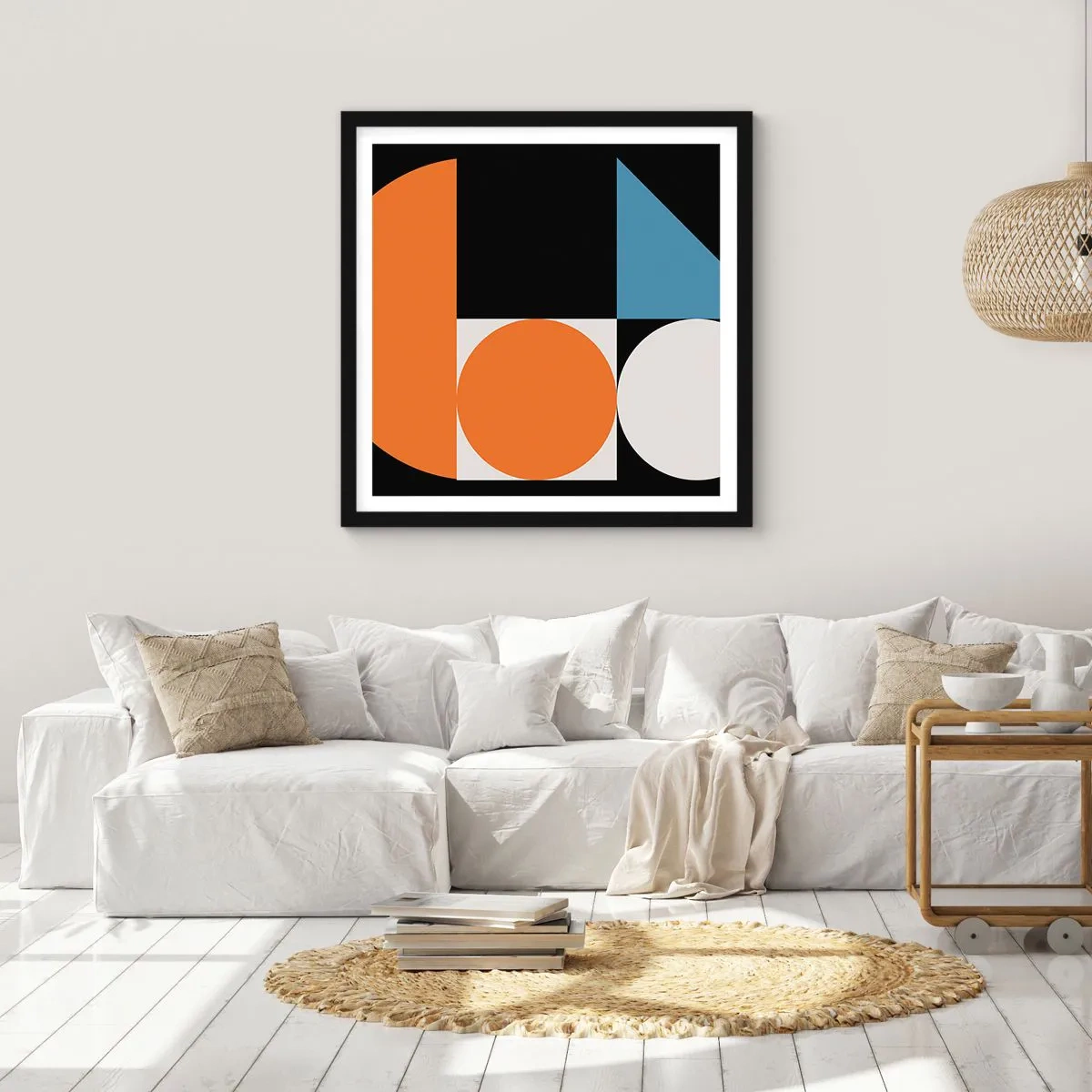 Poster in cornice nera - Composizione di figure - 30x30 cm