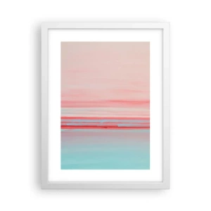 Poster in cornice bianca - Astrazione all'alba - 30x40 cm