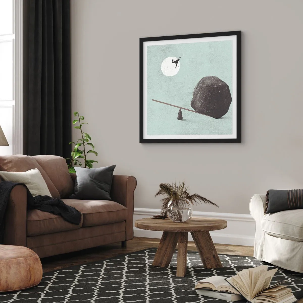 Poster in cornice nera - Sogno adempiuto - 30x30 cm