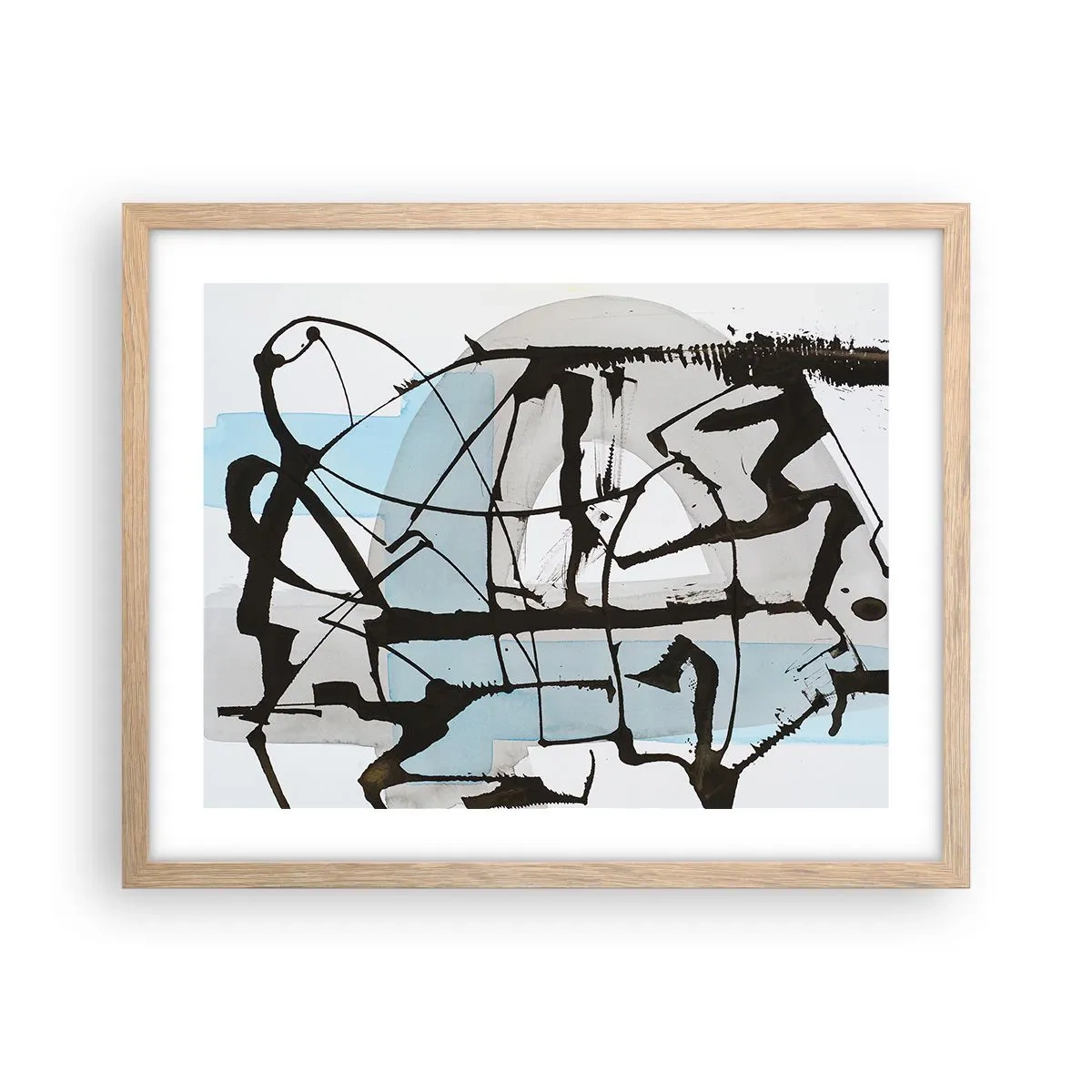 Poster in cornice rovere chiaro - Blu nonostante tutto - 50x40 cm