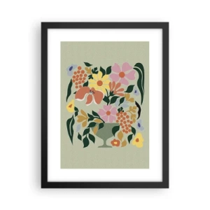 Poster in cornice nera - Bouquet pieno di vita - 30x40 cm