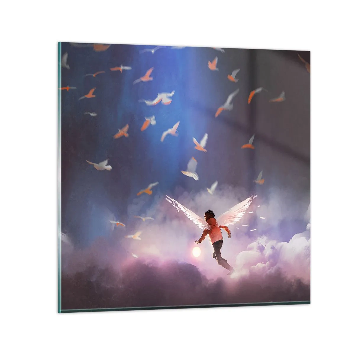 Quadro su vetro - Bisogna avere fantasia e coraggio - 50x50 cm