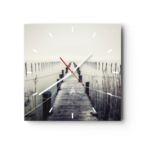 Orologio da parete - Orologio in Vetro - Immergiti nella pace - 40x40 cm