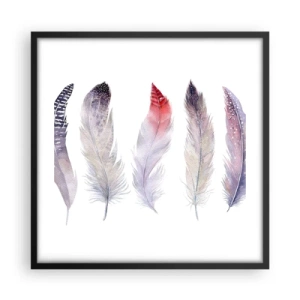 Poster in cornice nera - Delicate come una nebbia multicolore - 50x50 cm