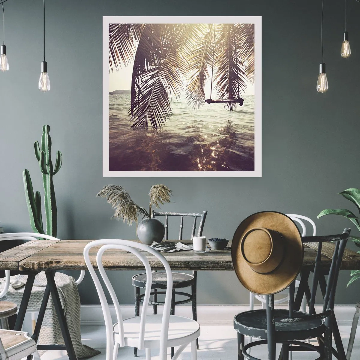 Poster - Si può dondolare tra le nuvole a volontà - 60x60 cm