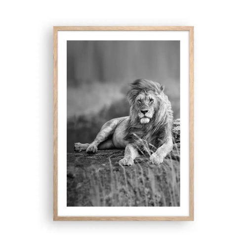 Poster in cornice rovere chiaro - La siesta del re - 50x70 cm
